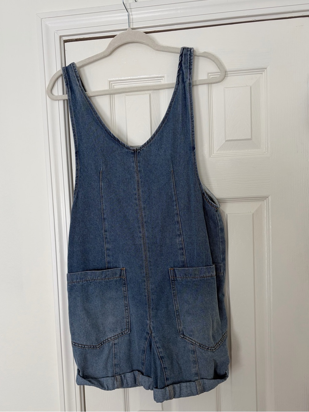 Denim Short oversized/baggy Overalls in Blue